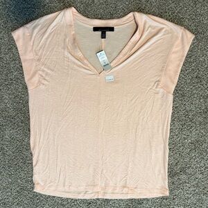 White House Black Market Soft Pink Short Sleeve Tee